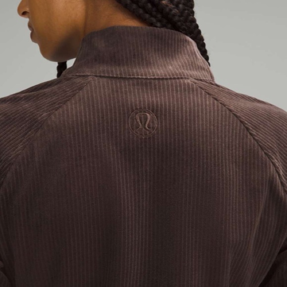 Lululemon Scuba Track Jacket *Velvet Cord Espresso Brown Size 2 - Picture 14 of 14